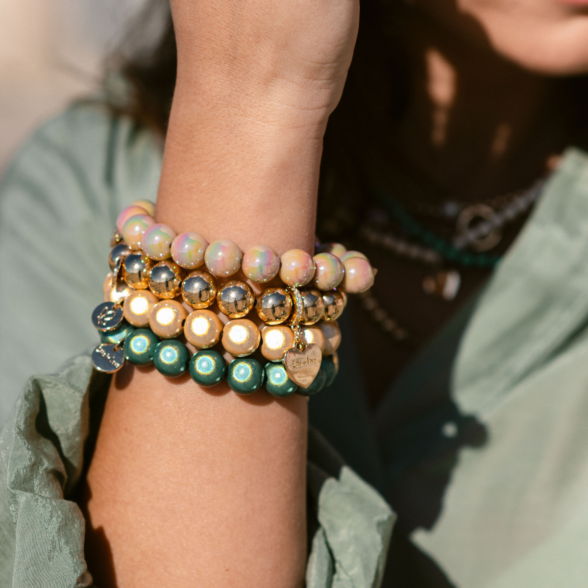 Perlenarmband 14K Gold
