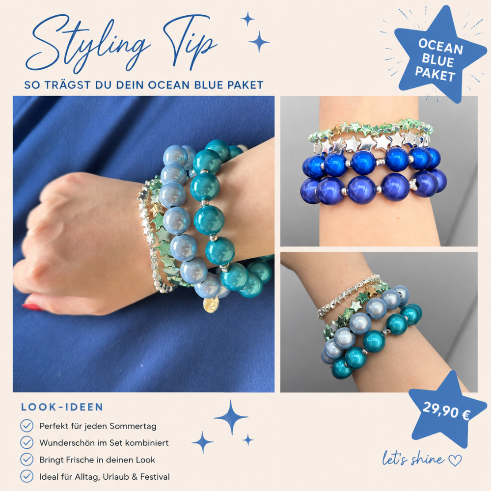 Ocean Blue Paket – 8 Armbänder | Mid Season Sale Community Special