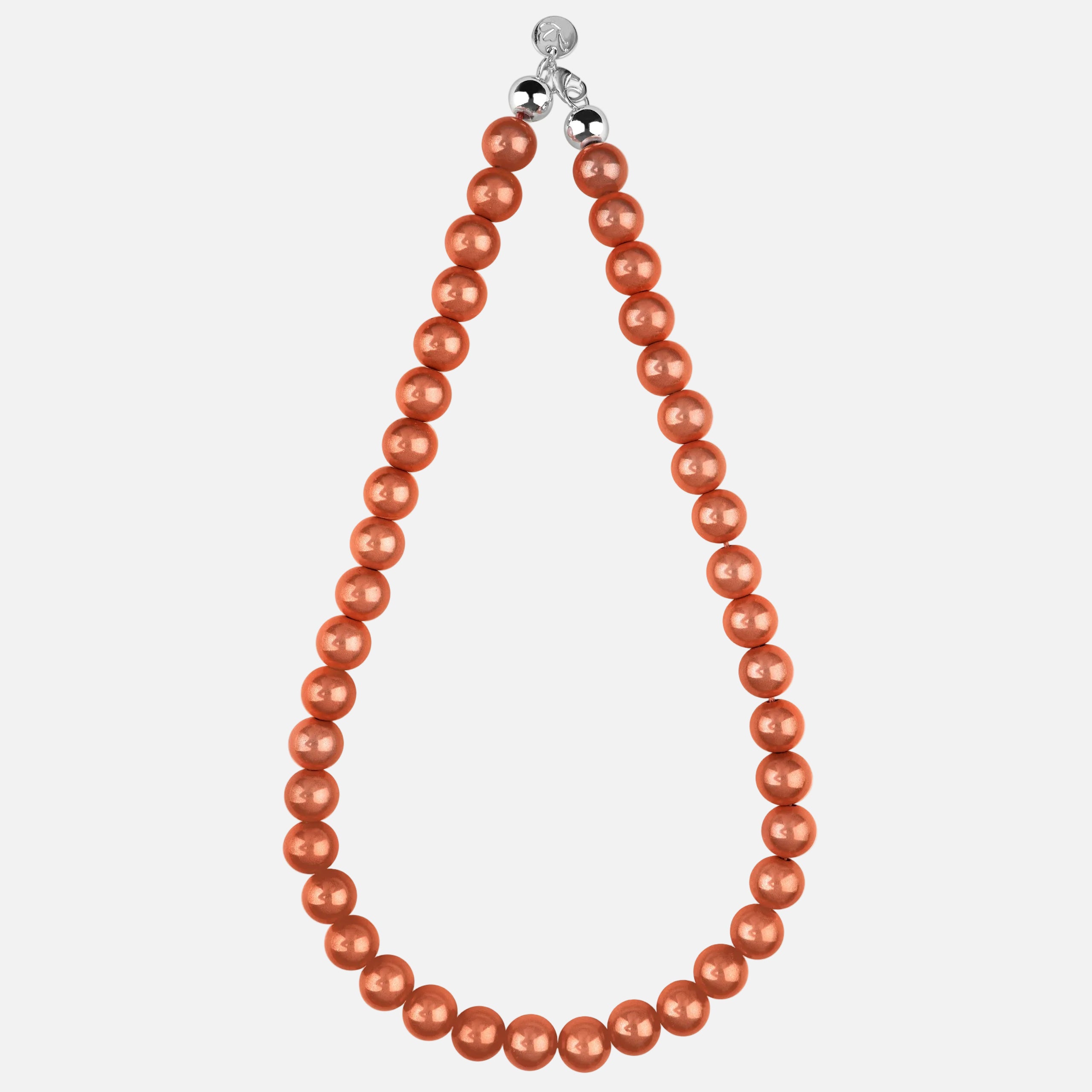 Perlenhalskette 12mm Orange