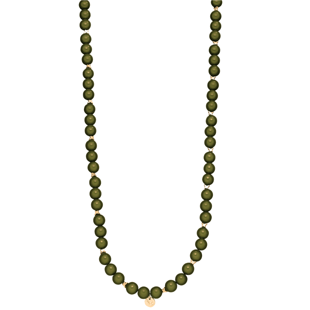 Perlenkette Olive – Lang