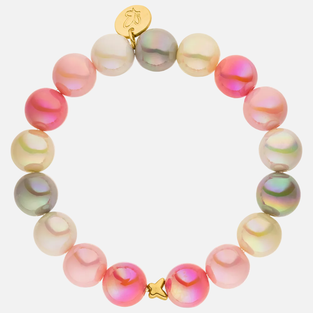 Perlenarmband Statement Multi Rosa mit 3D Intensiv Glow Effekt