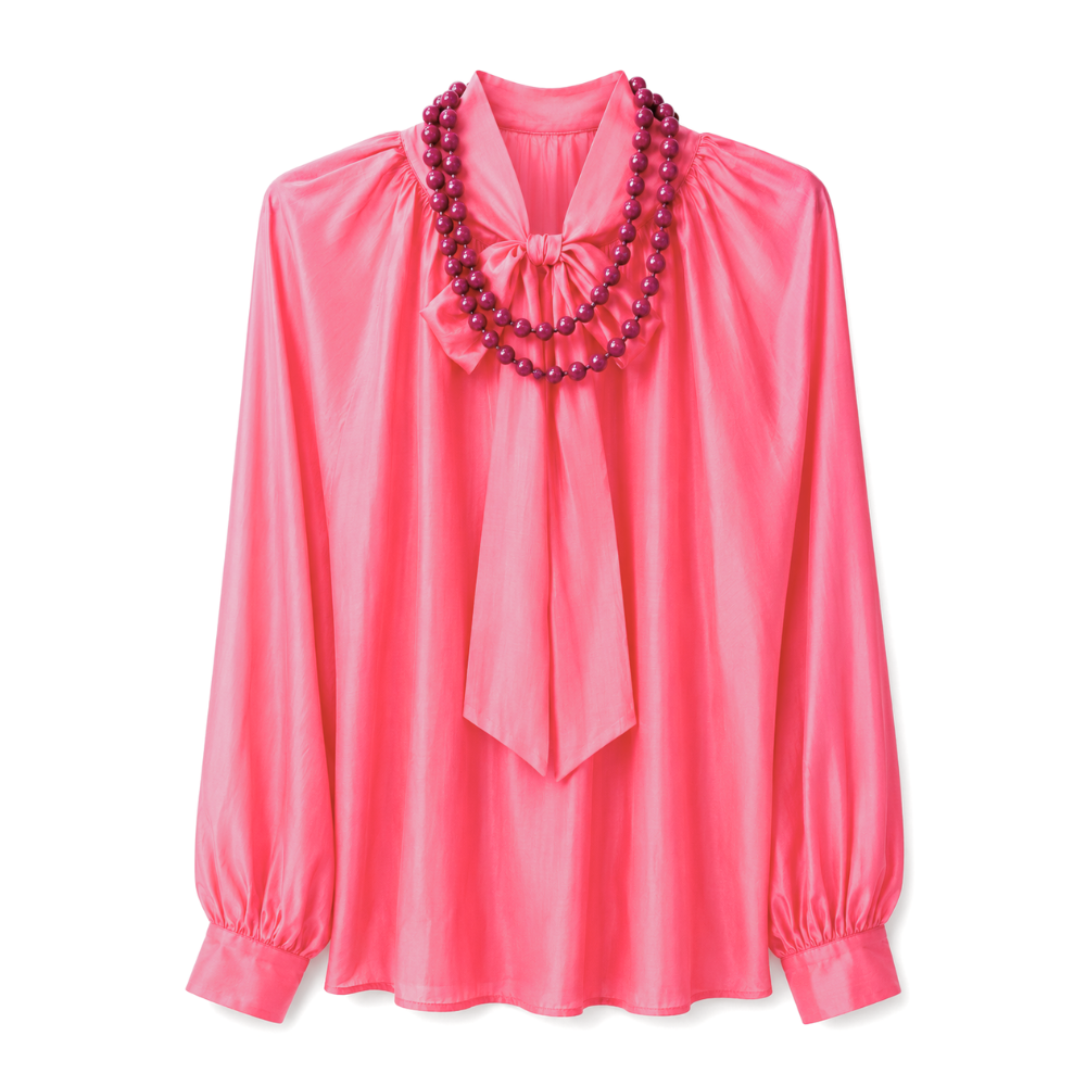 Damenbluse in Onesize Pink – elegante Sommerbluse