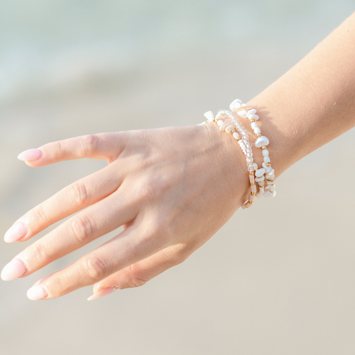 Perlenarmband Set Meer Motiv | Wasserfest