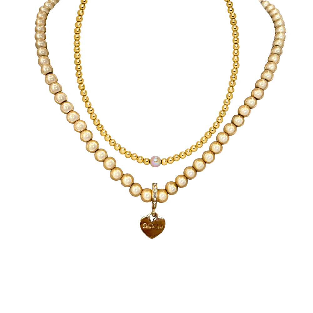 Halsketten Set Champagner Harmony