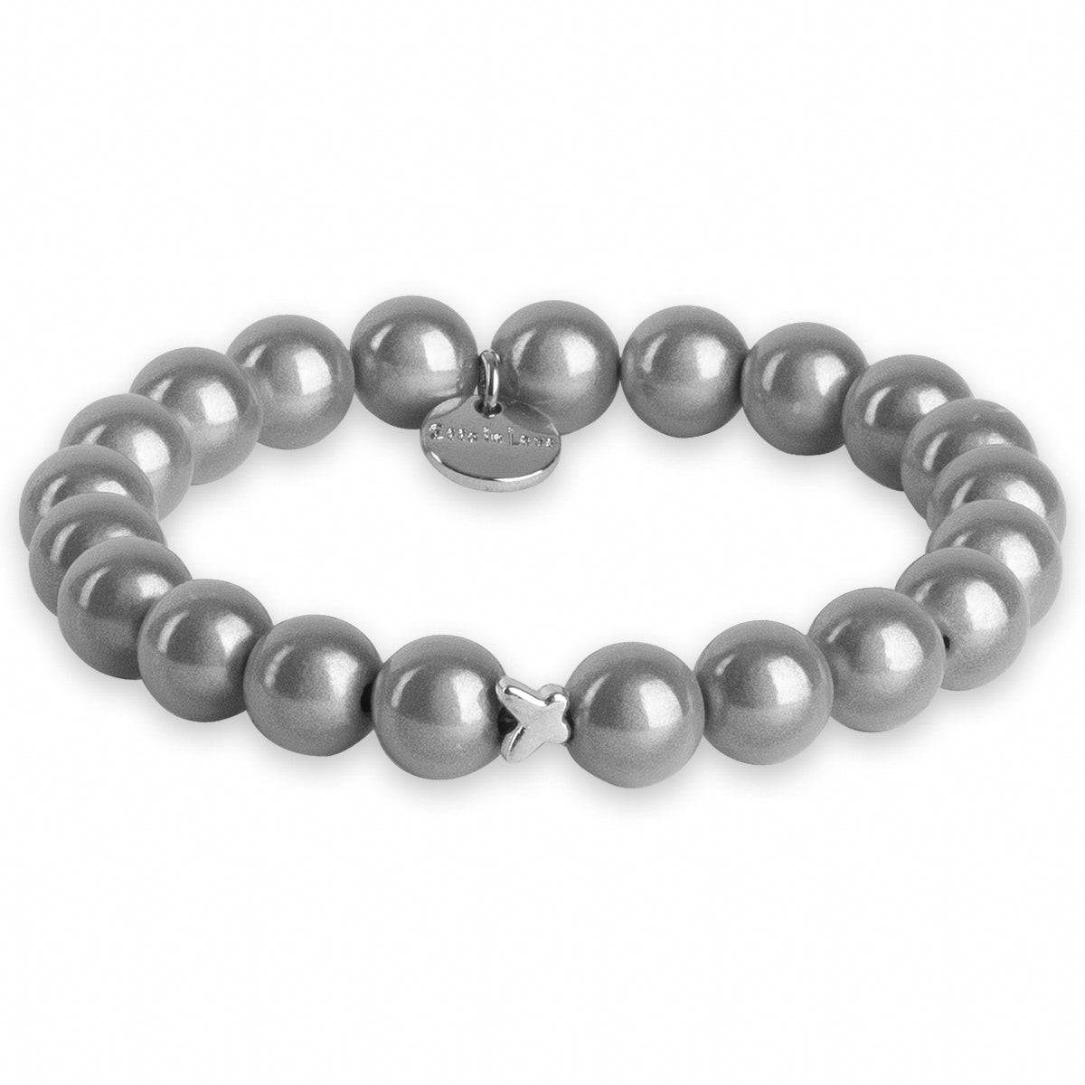 Perlenarmband Taupe