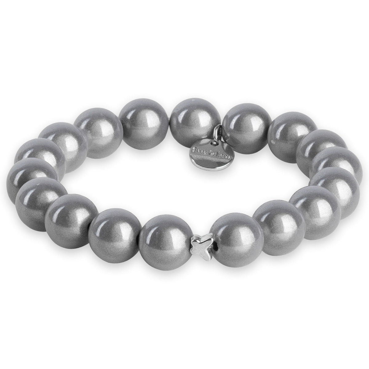 Perlenarmband Taupe