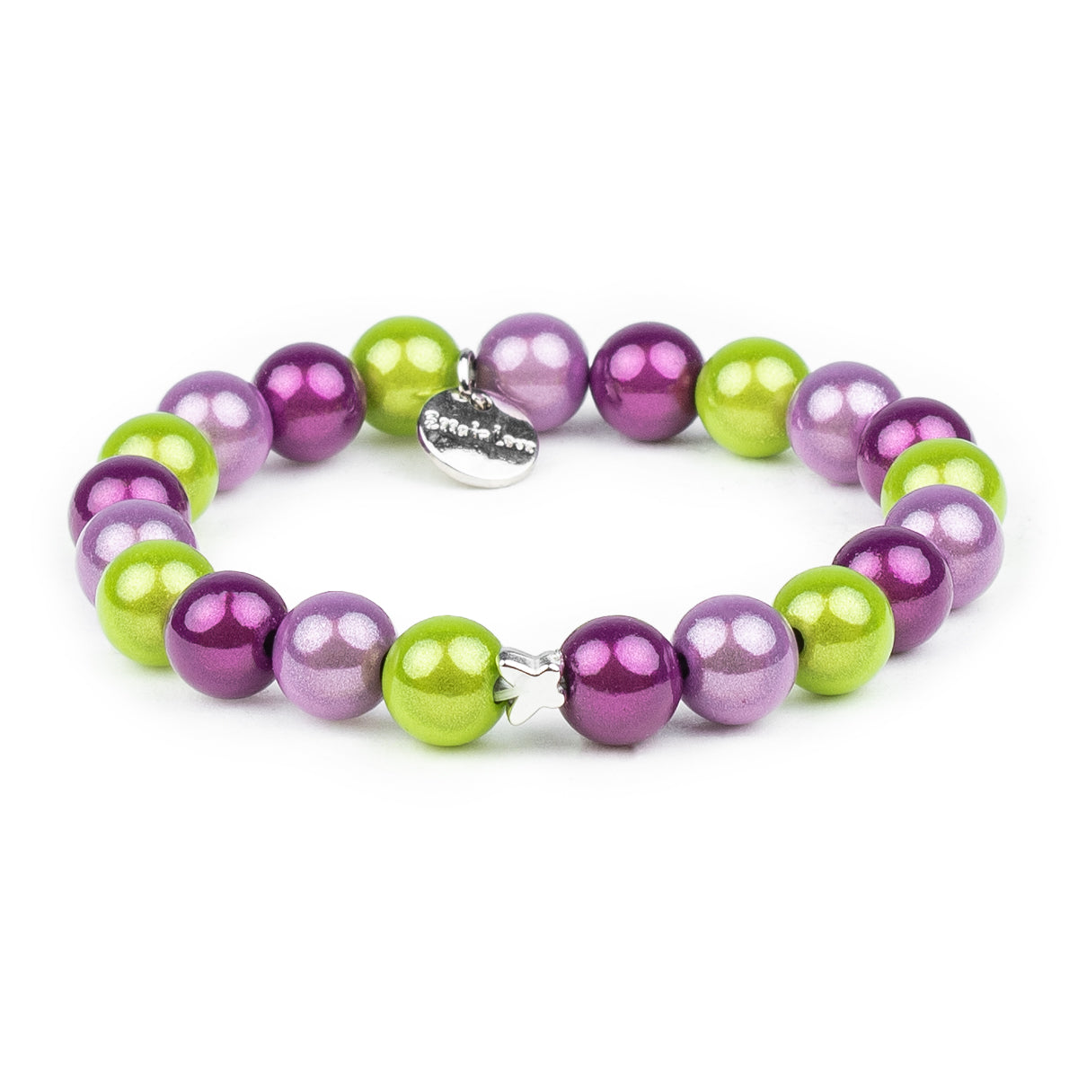 Perlenarmband Wild Lila & Neon