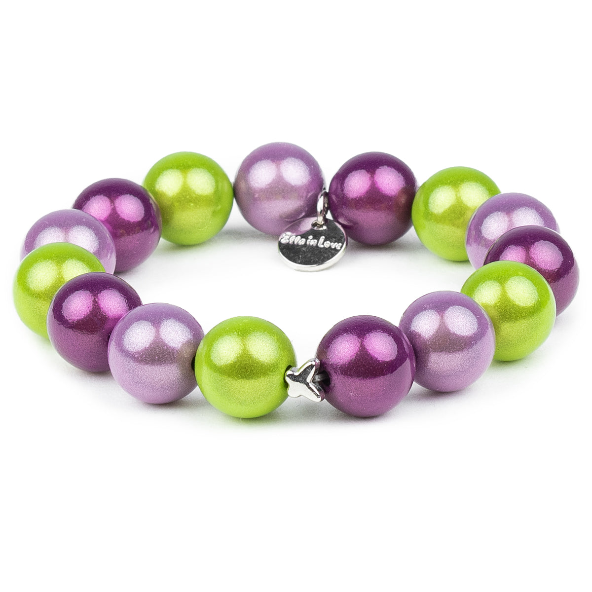 Perlenarmband Wild Lila & Neon