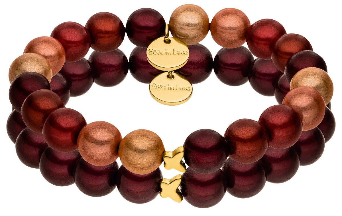 Armband-Set – Burgundy Rouge Varieté Duo