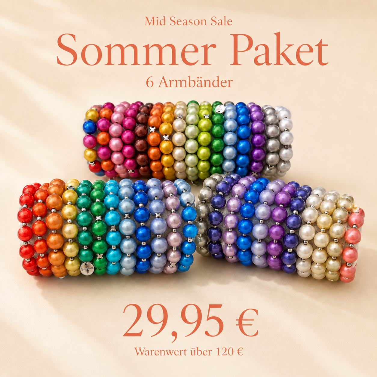 Nur heute: Sommer Paket – 6 Armbänder | Bestes Angebot