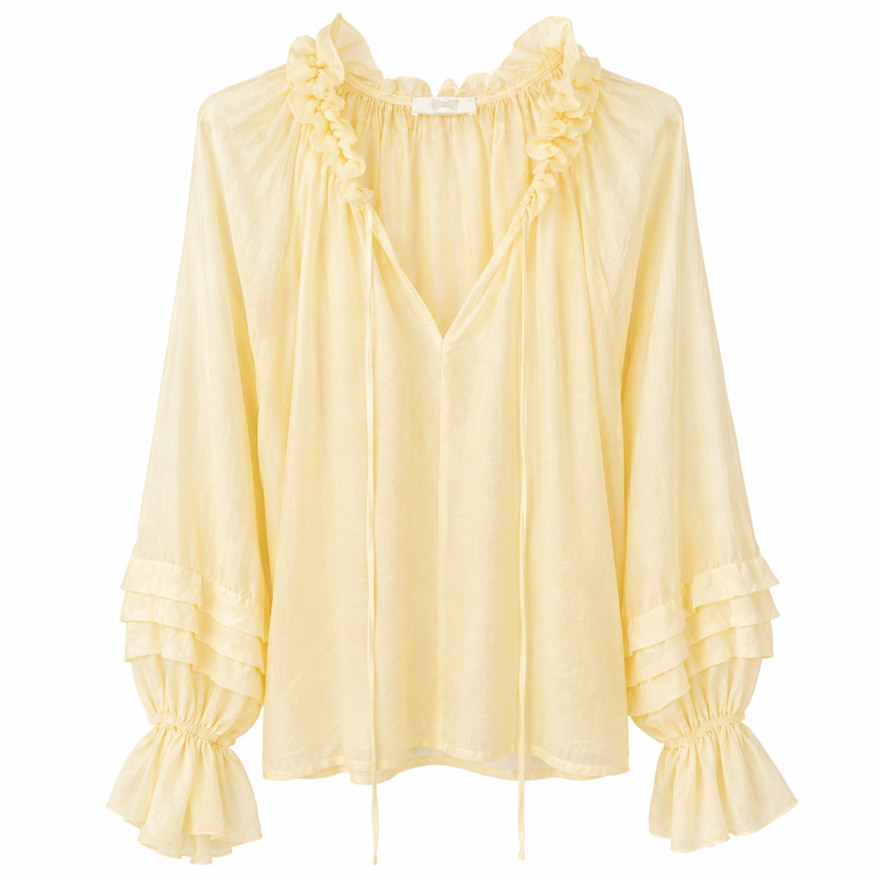 Damenbluse in Onesize Sonnengelb – elegante Sommerbluse