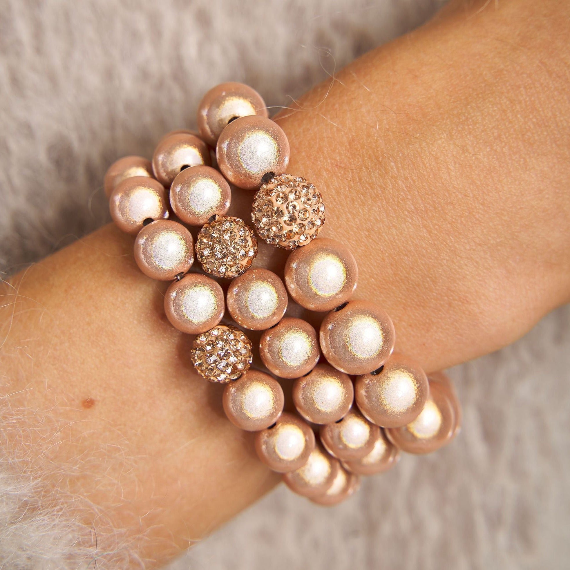 Armband Set Peach Meringue Trio