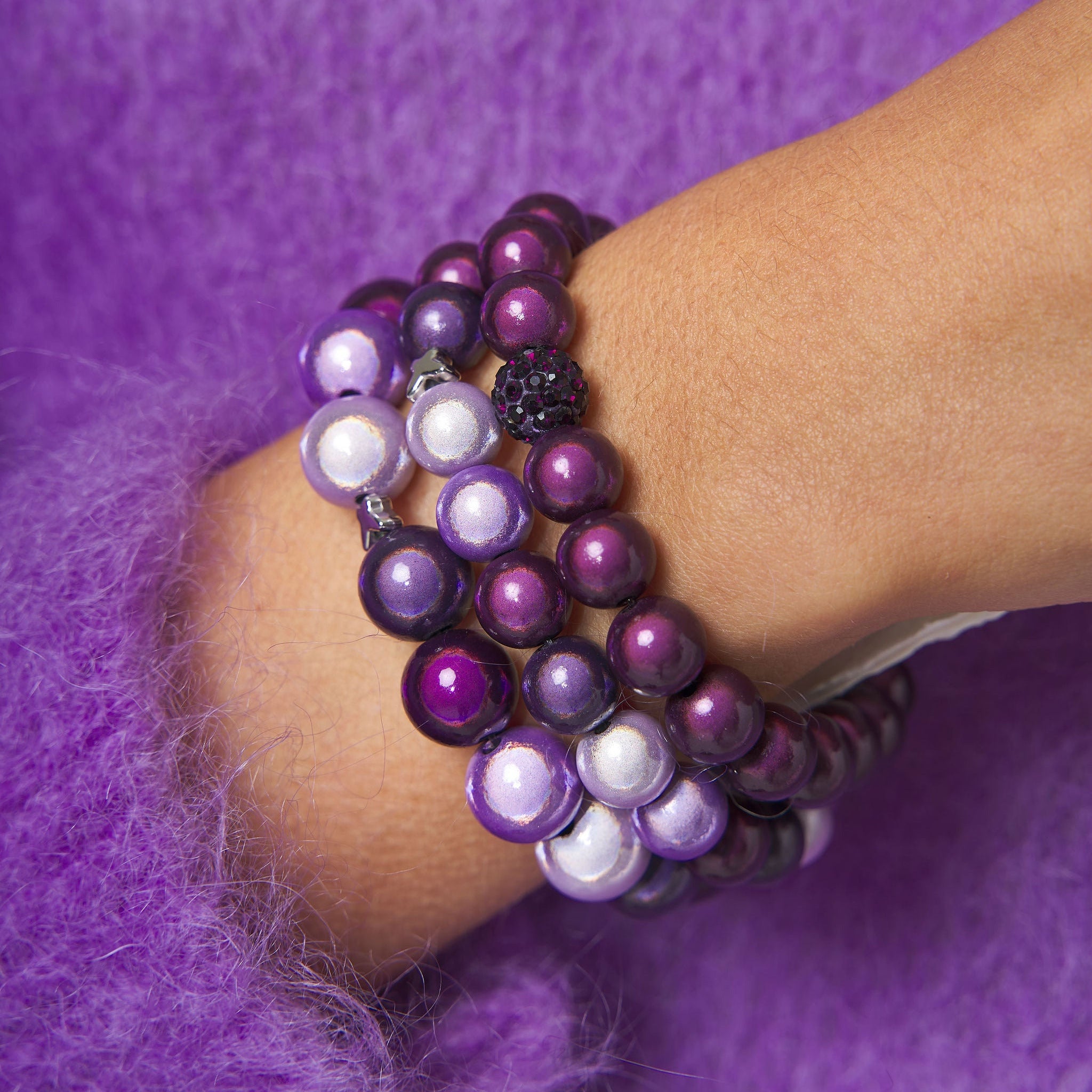 Armband Set Violettzauber Trio