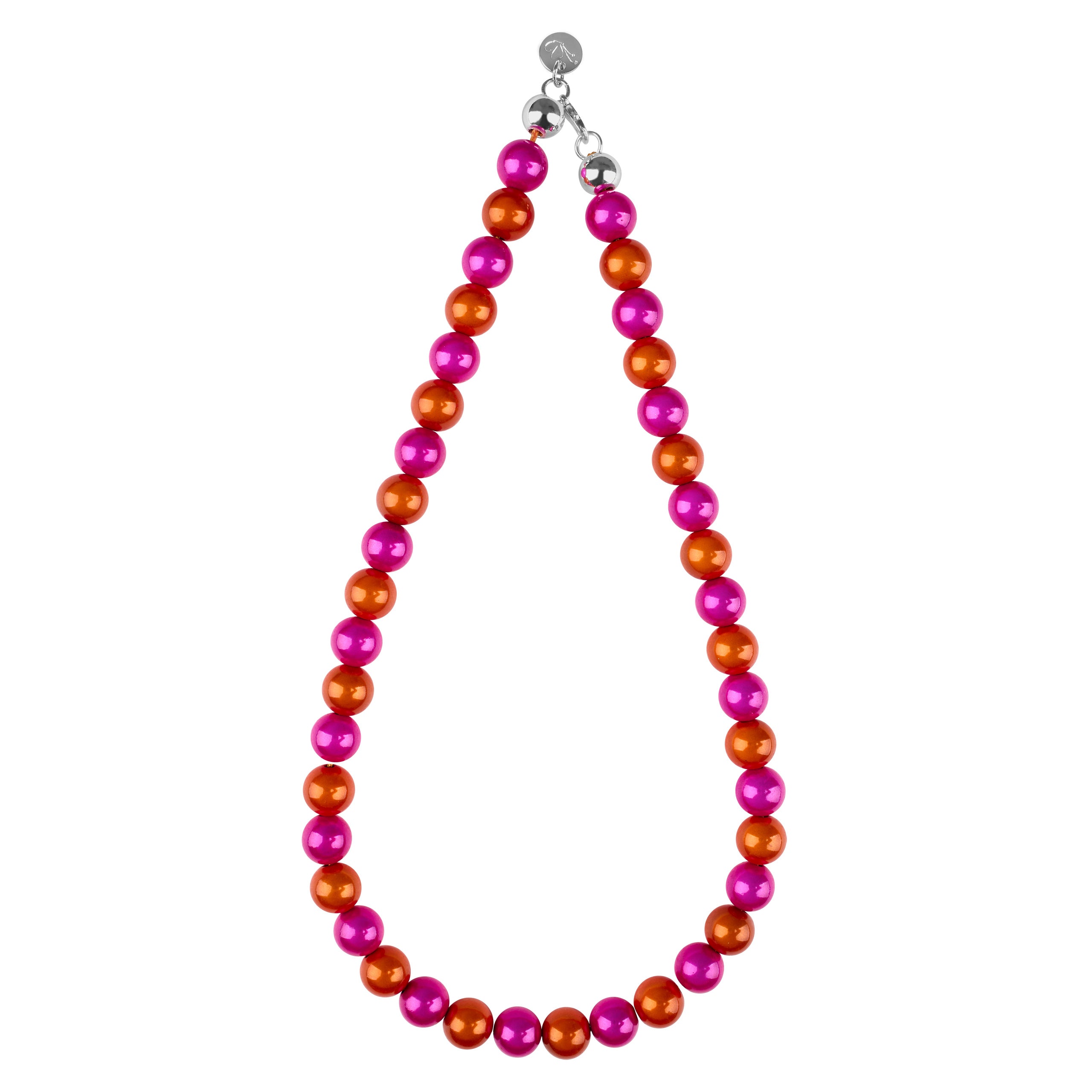 Perlenhalskette Campari – Kurz