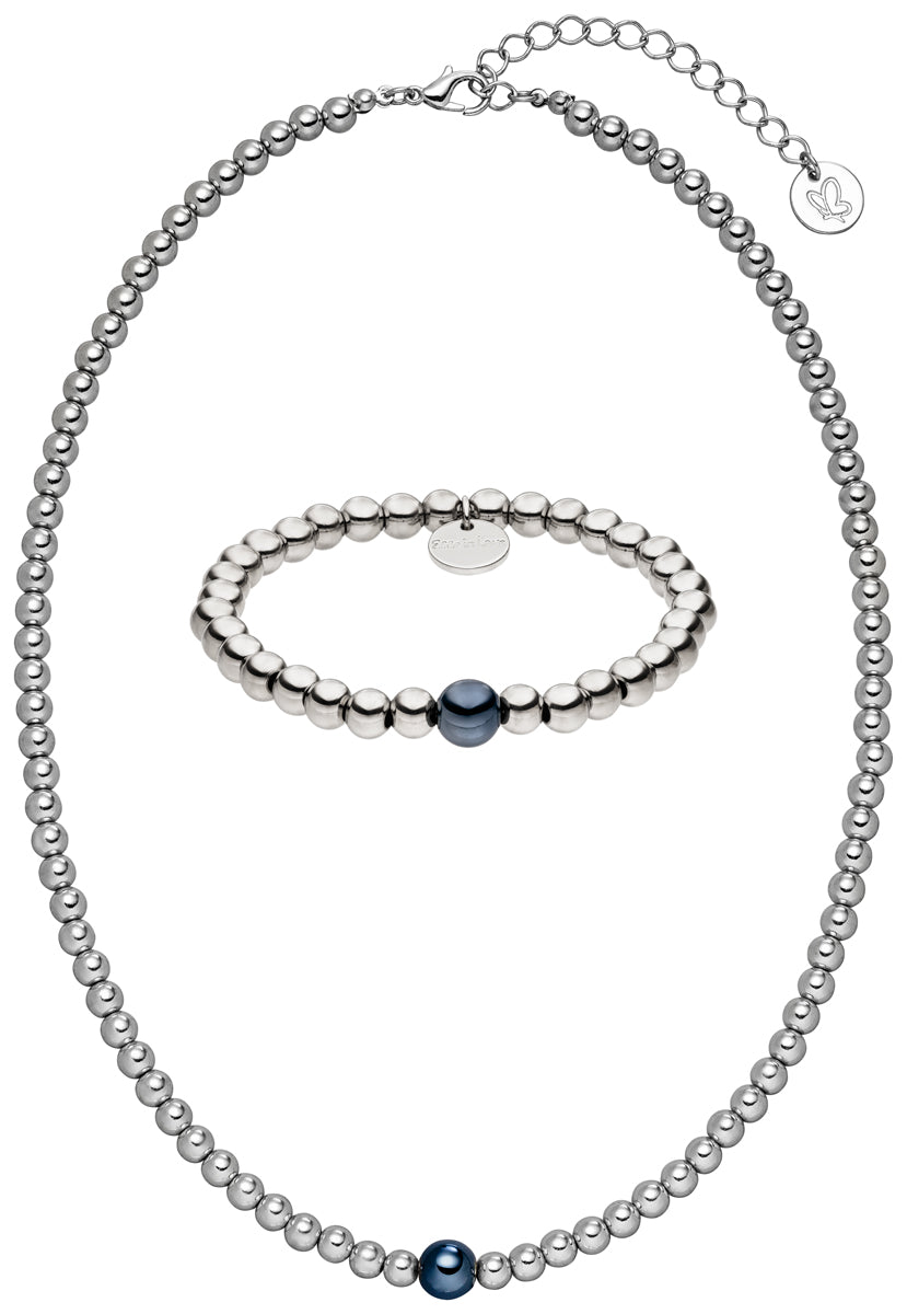 Halskette Set Midnight Glow/Silber