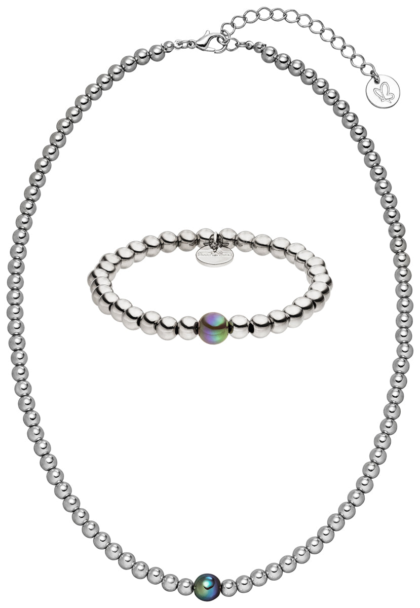 Halskette Set Shadow Glow/Silber