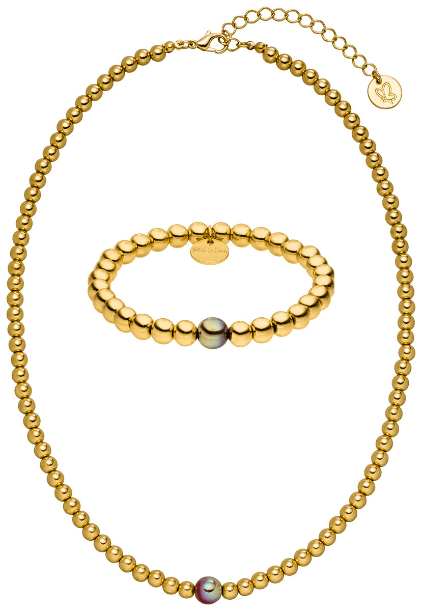 Halskette Set Mocha Glow/Gold