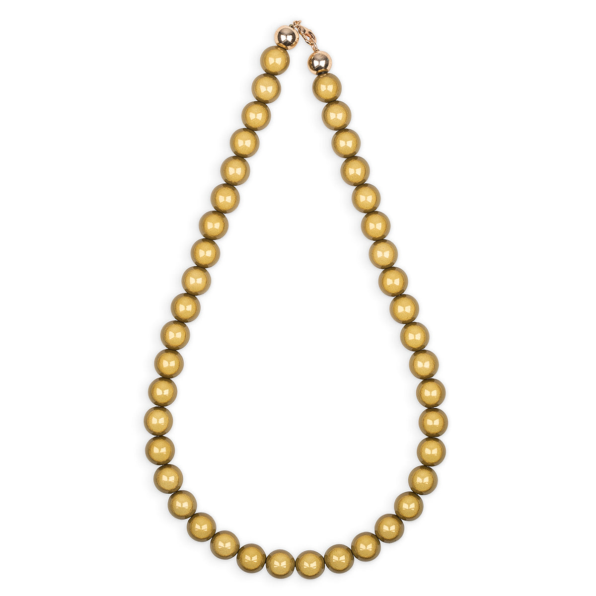 Perlenhalskette Golden Eyes – Kurz