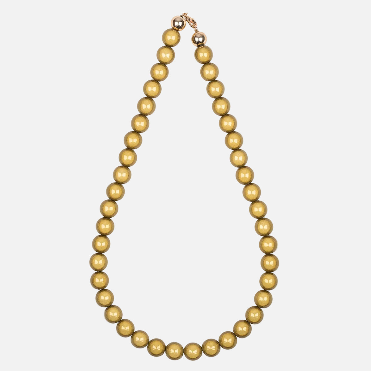 Perlenhalskette 12mm Gold
