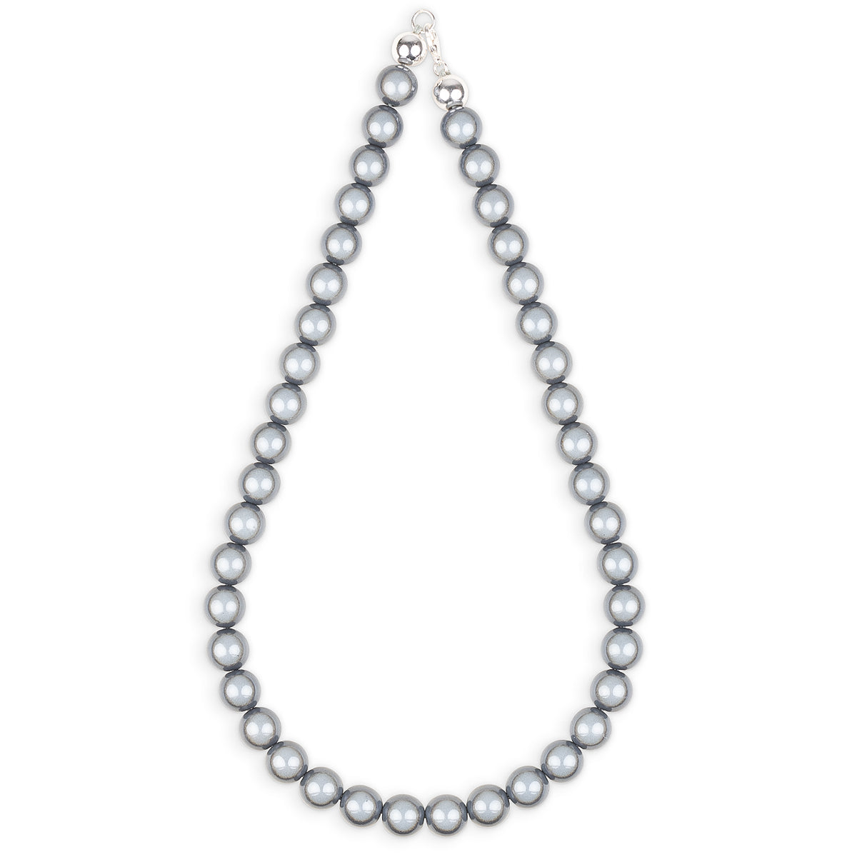 Perlenhalskette Lava Smoke – Kurz – Diamond Collection