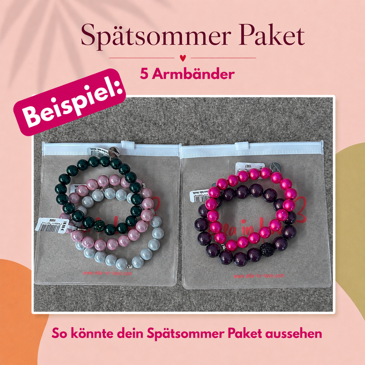 Spätsommer Paket – 5 Armbänder | neue Farben