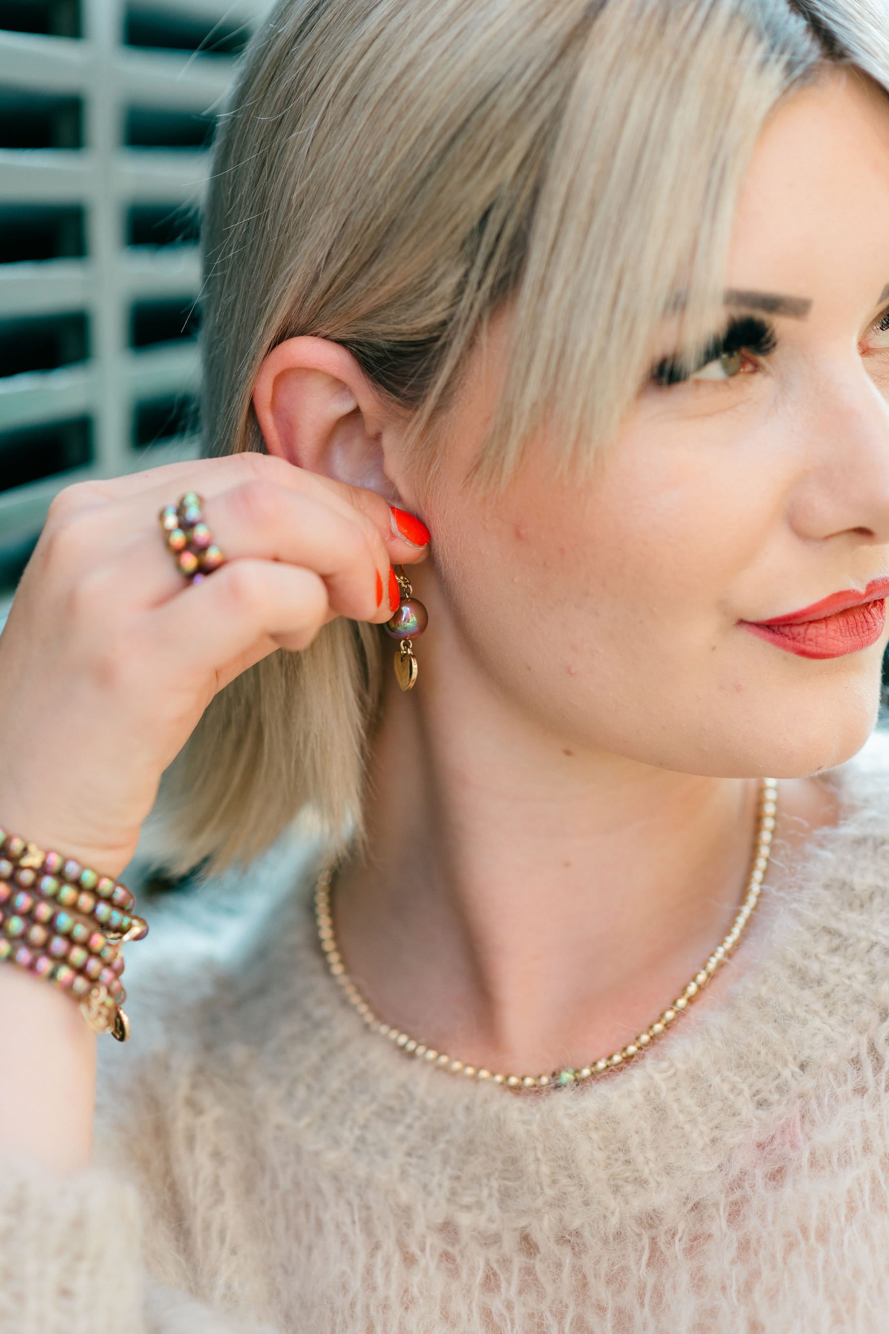 Halskette mit mocha glow perle