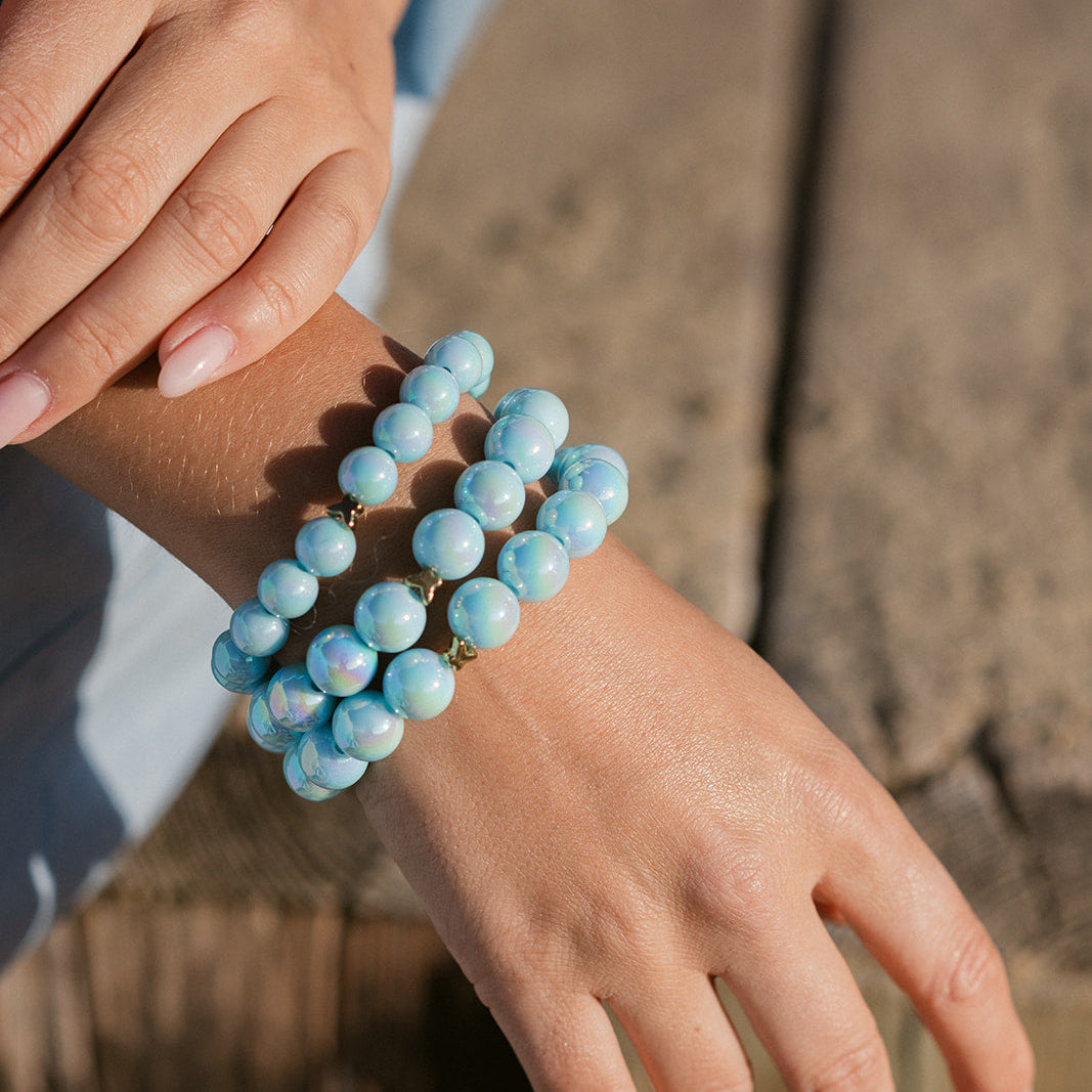 Perlenarmband Set Multicolor & Orange mit 3D Intensiv Glow Effekt