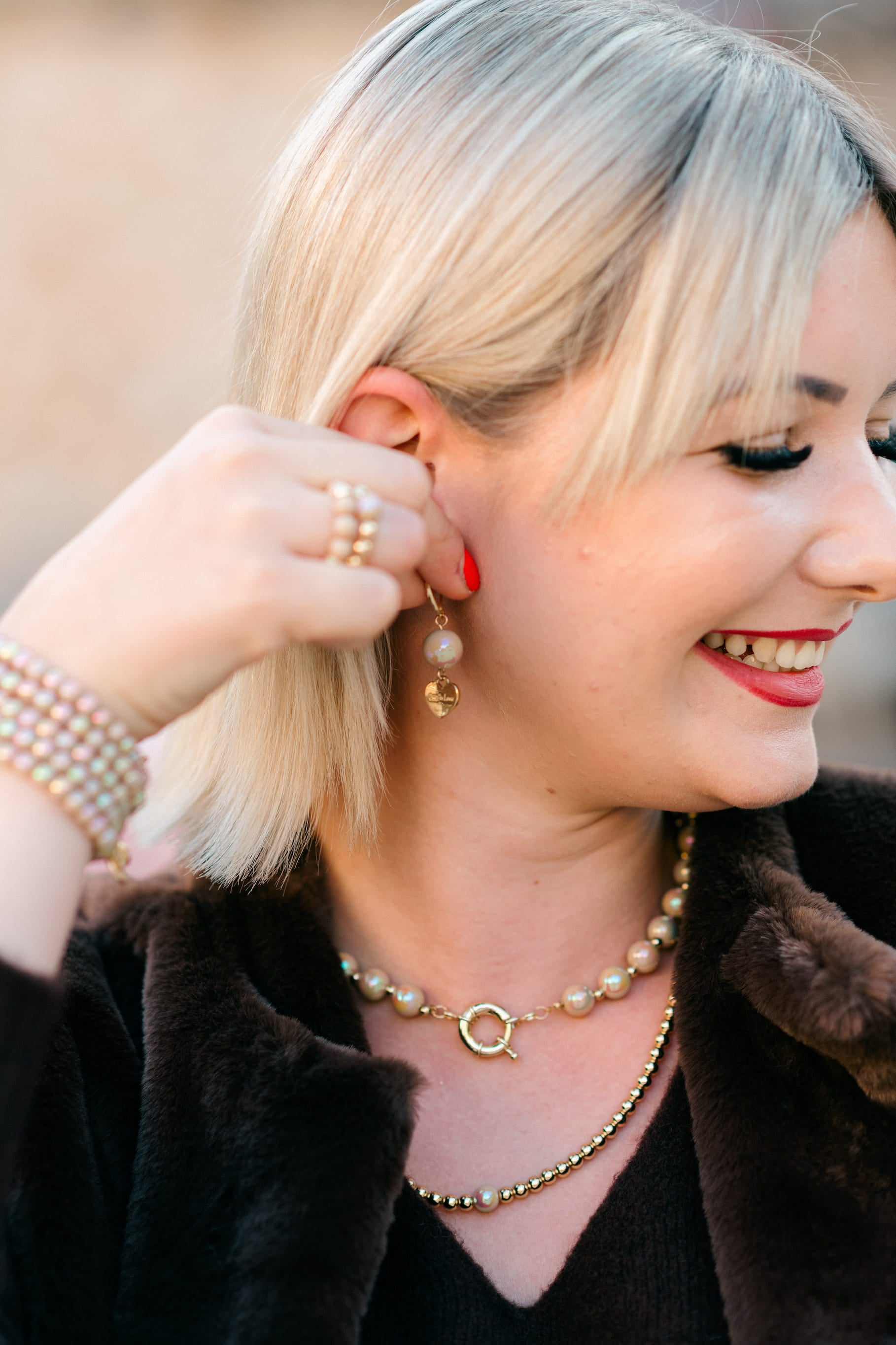 Ohrring mit toffe glow