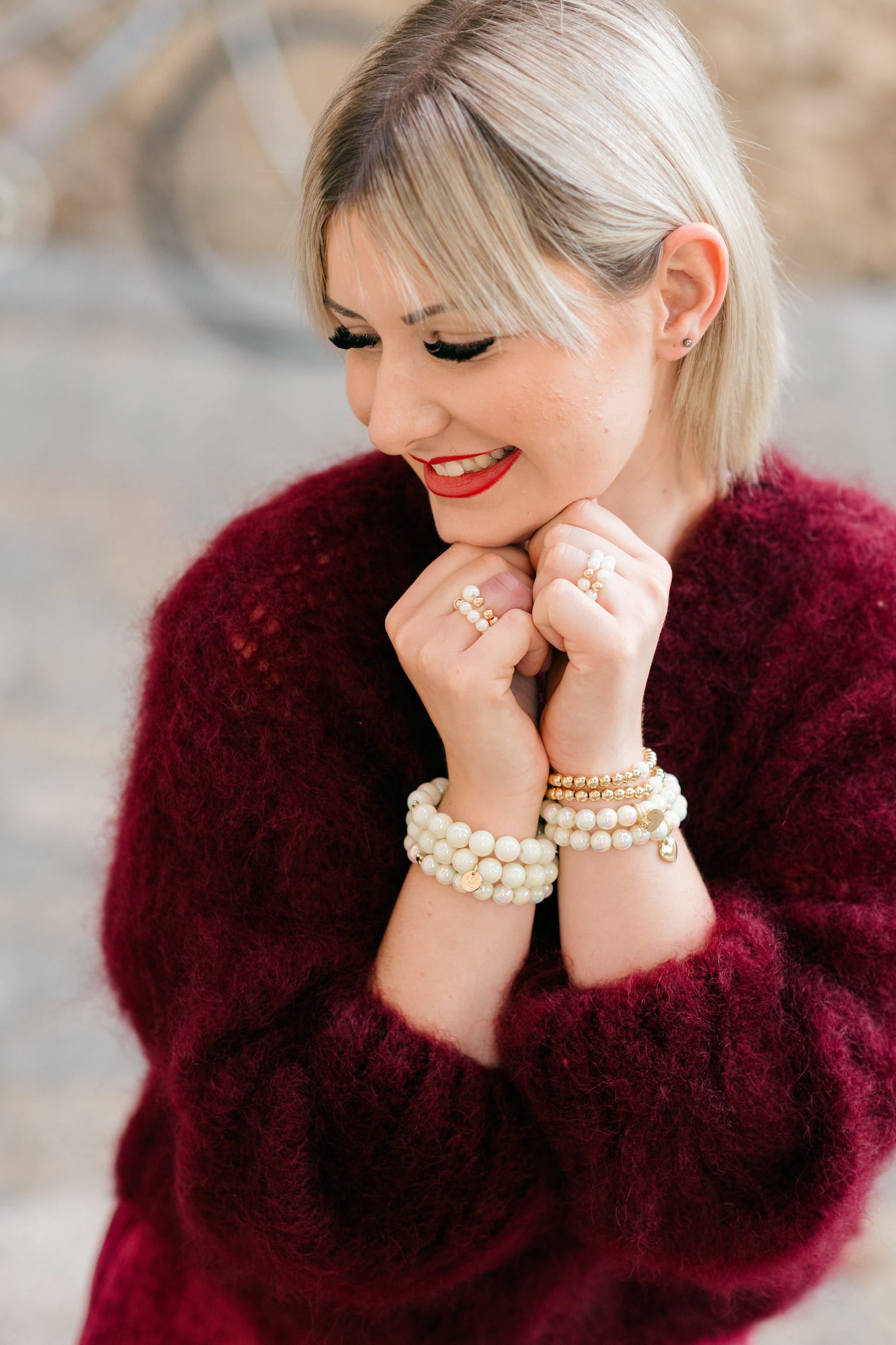 Armband-Set Champagner Glow Duo