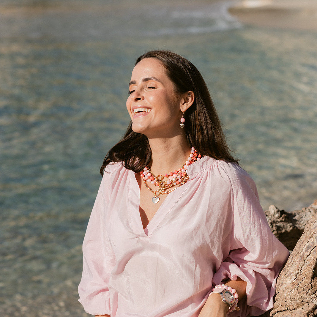 Halskette Glow Multi Rosa