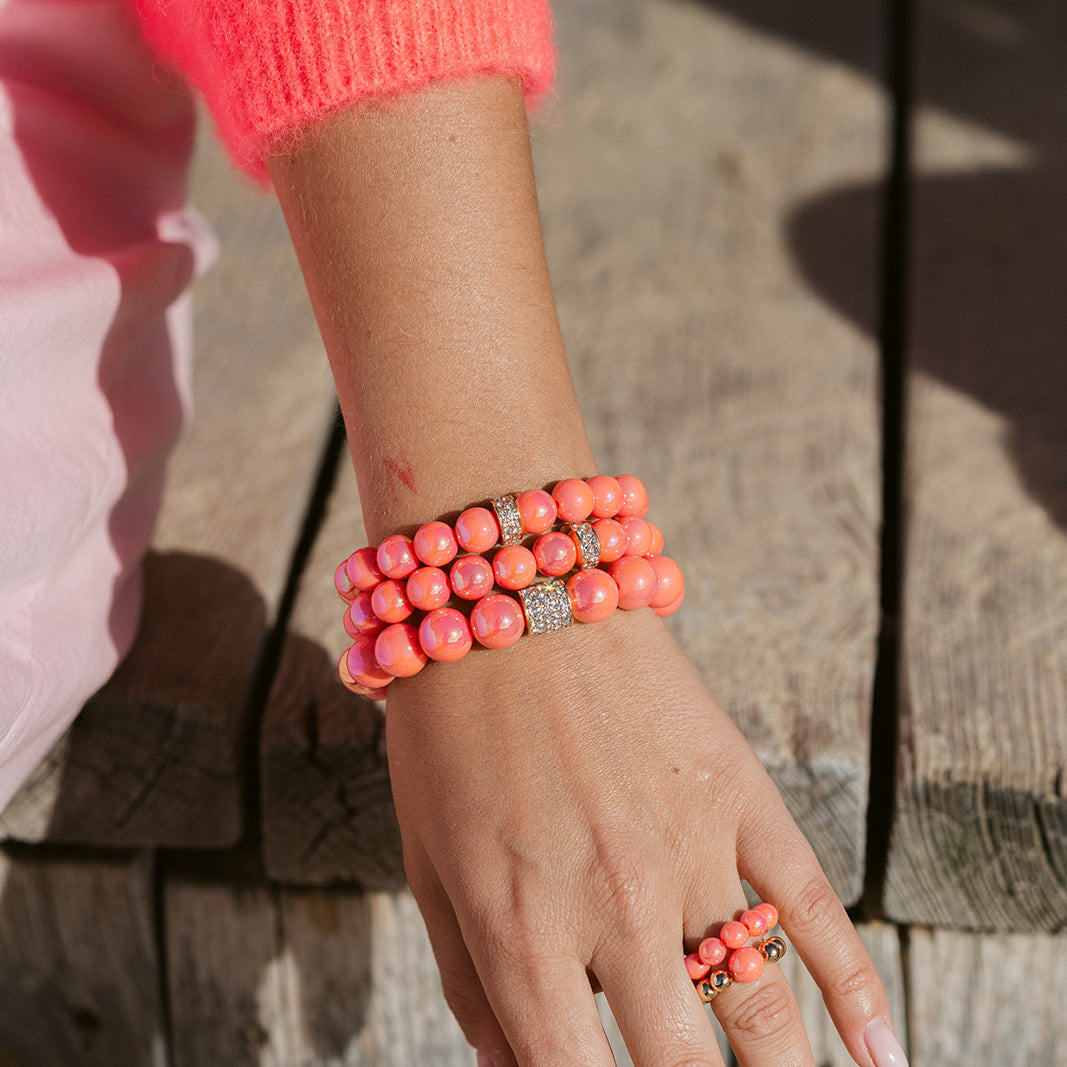 Perlenarmband Deluxe Coralle 12mm