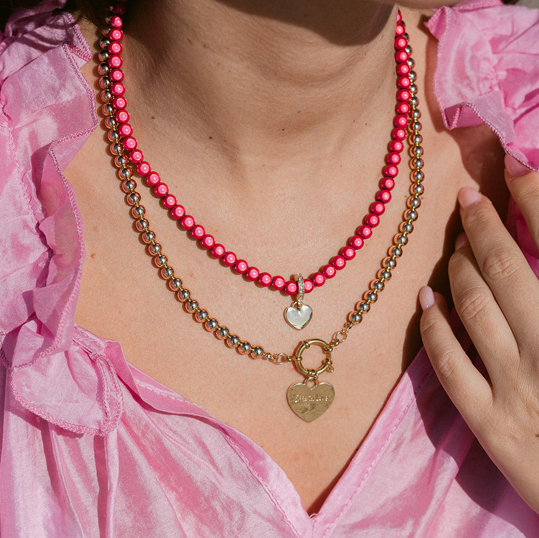 Halsketten Set Berry – 3D Perle & 14k Goldkette