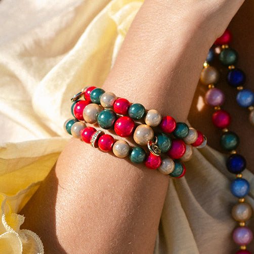 Armband Deluxe Multicolor Berry 10mm