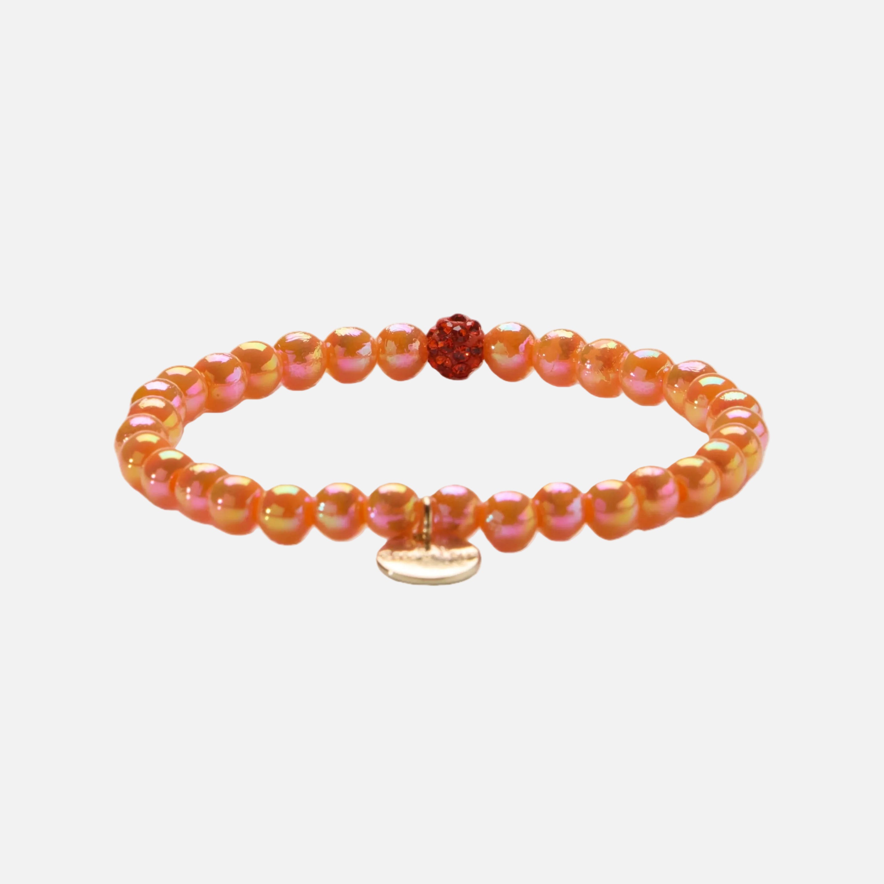 Perlenarmband Orange & Glitzer Fine mit 3D Intensiv Glow Effekt