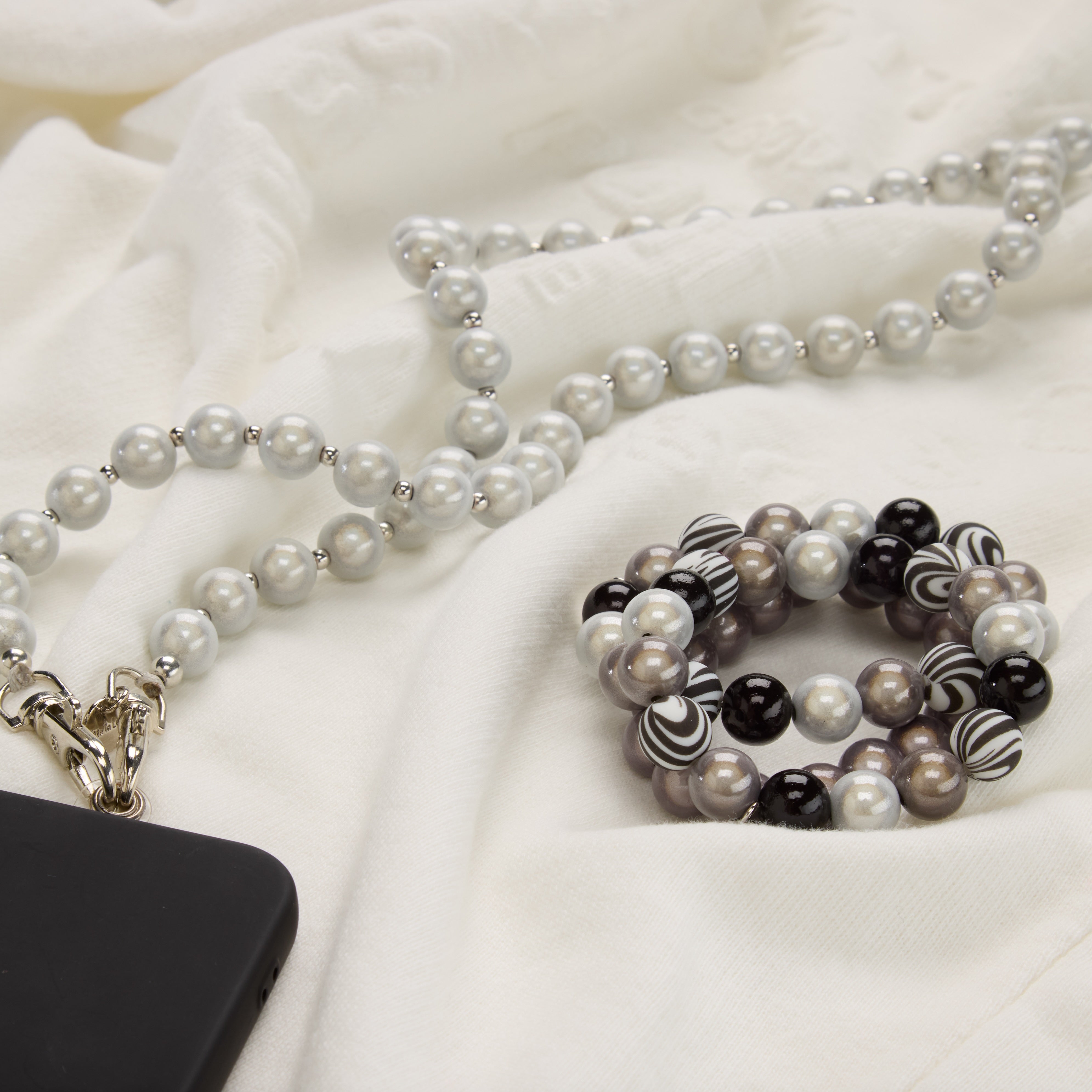 Perlenarmband Smoke Zebra