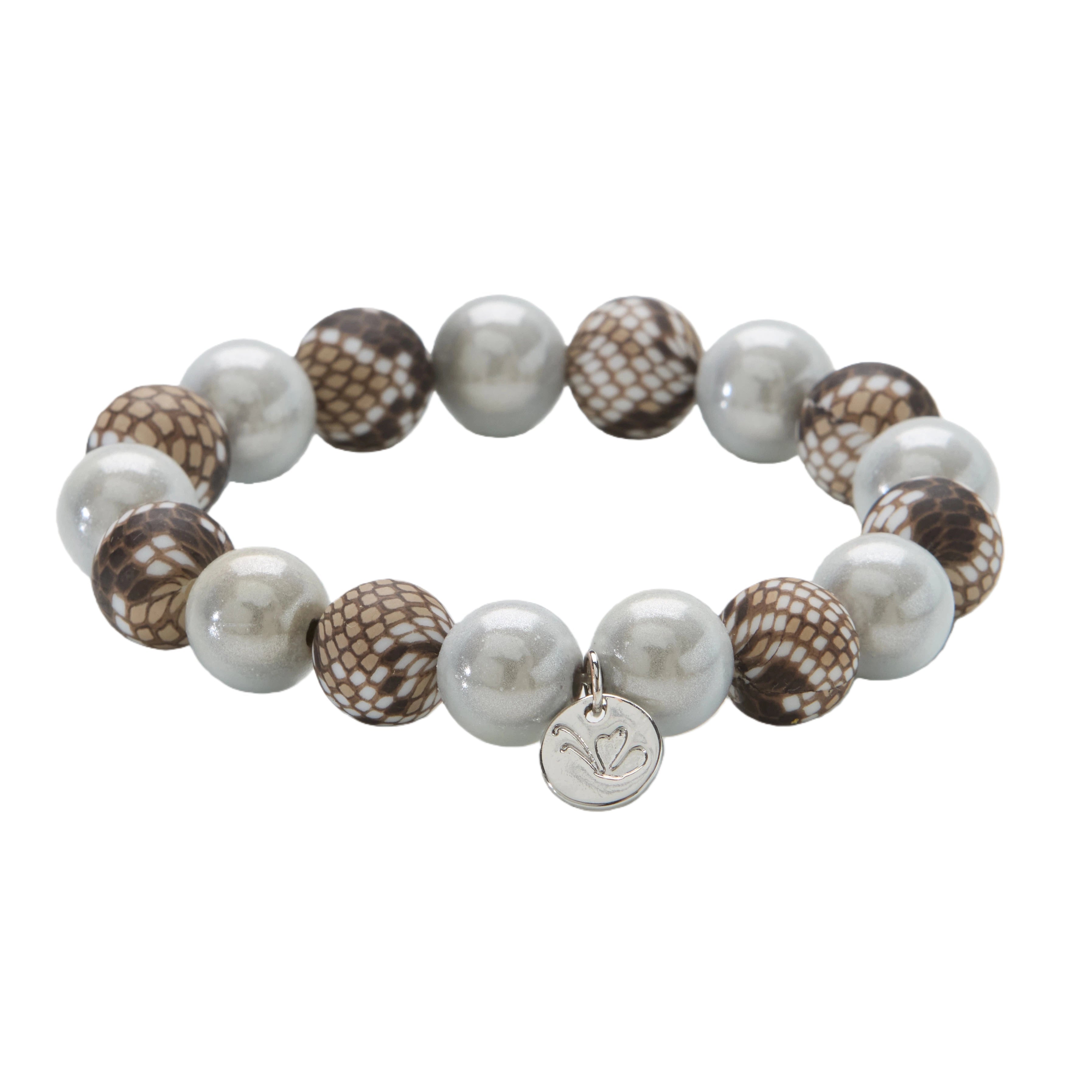 Perlenarmband White Python