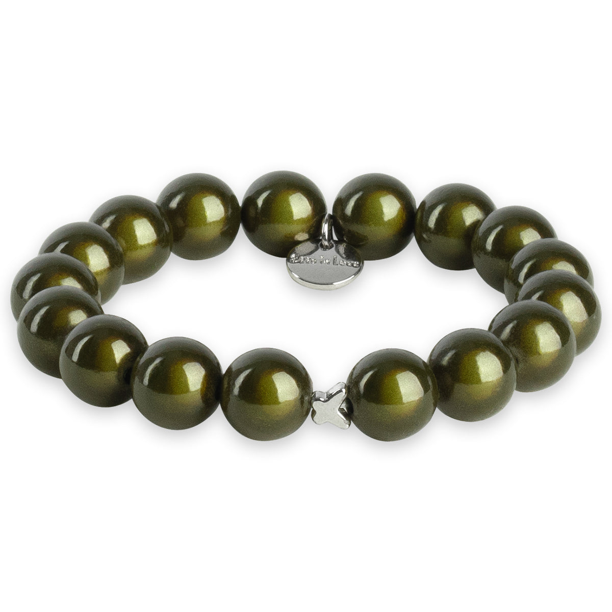 Oliv Perlenarmband