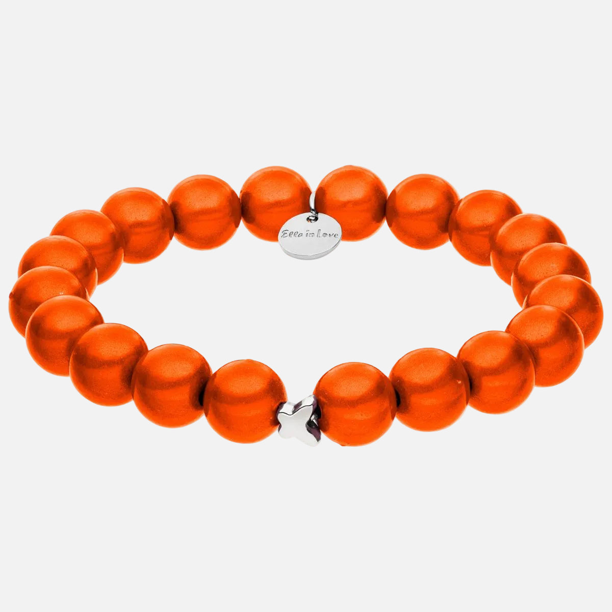 Perlenarmband Orange mit mit 3D Matt Glow Effekt