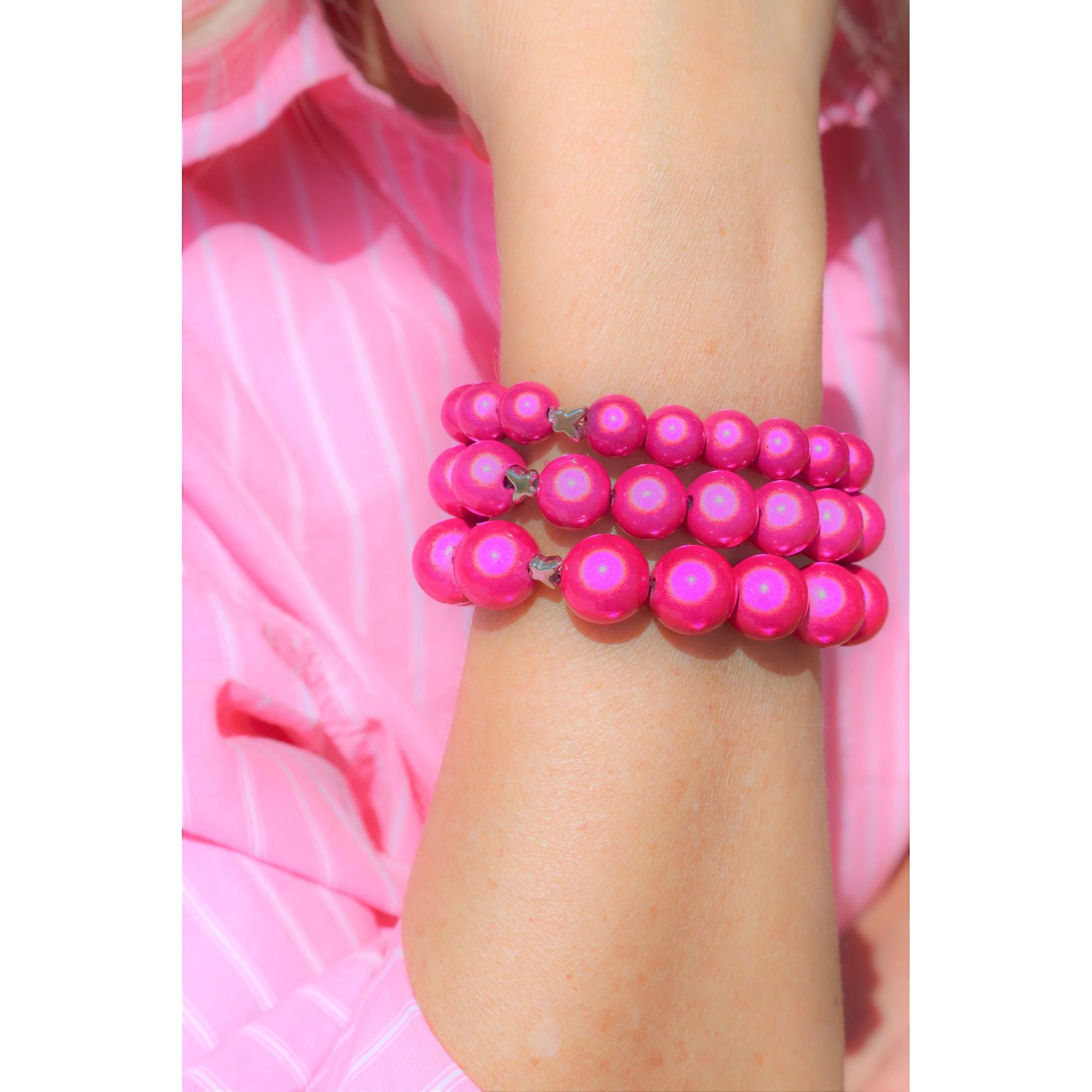 Perlenarmband Pink Cosmos