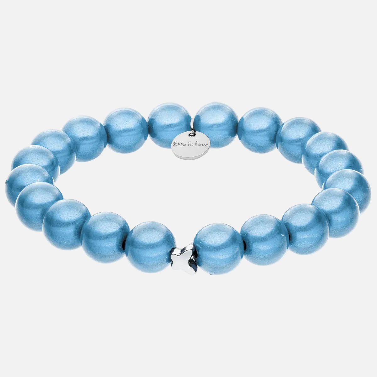 Perlenarmband Hellblau mit 3D Matt Glow Effekt