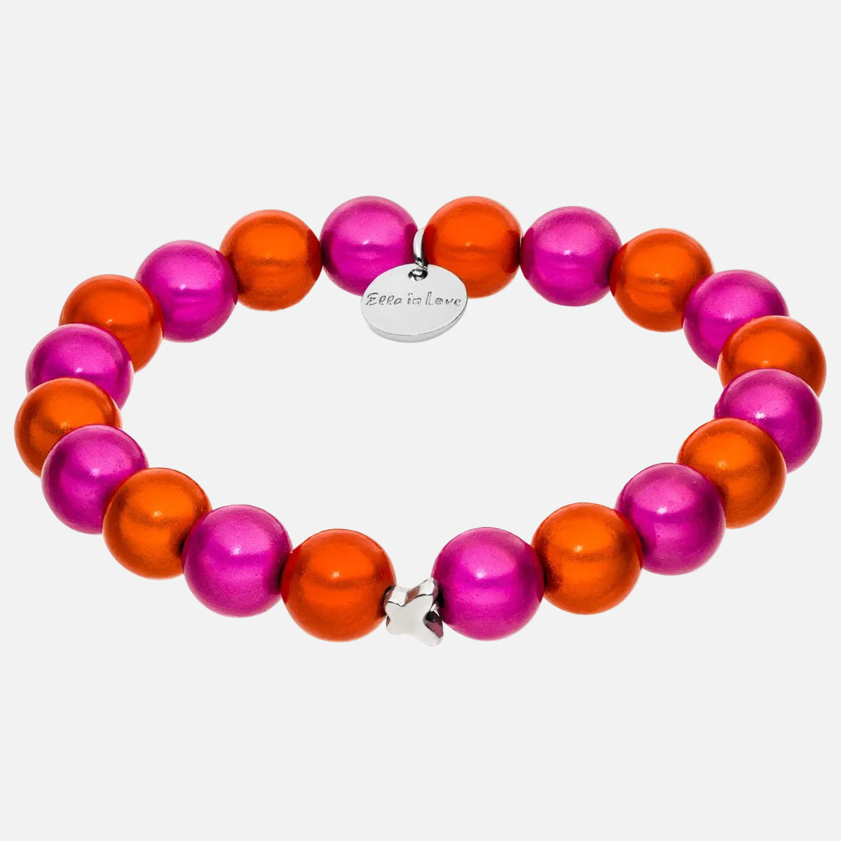 Perlenarmband Pink & Orange mit 3D Matt Glow Effekt