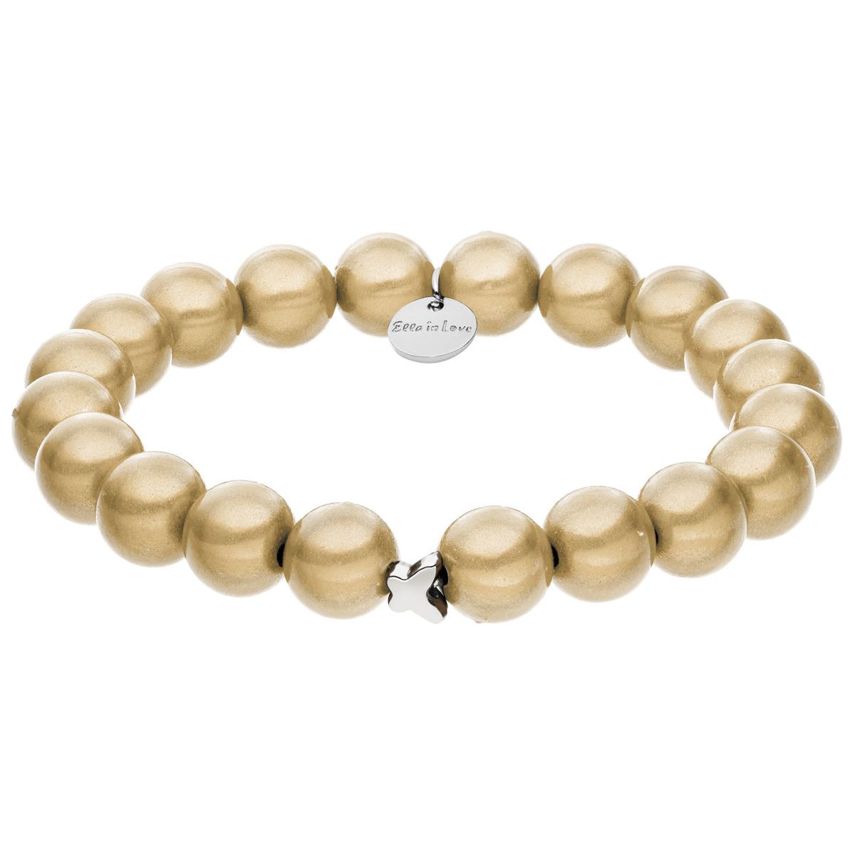 Perlenarmband Champagner