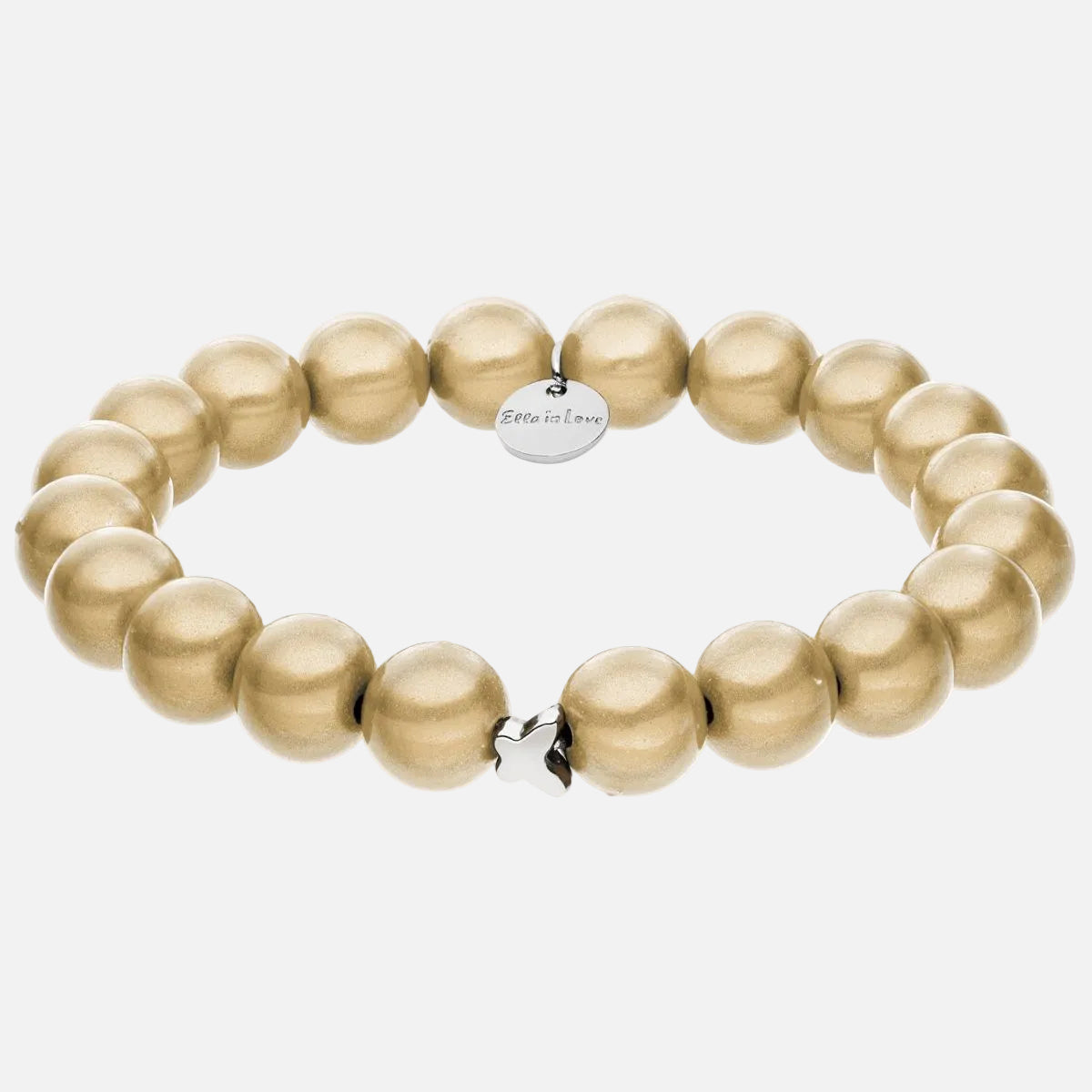 Perlenarmband Champagner mit 3D Matt Glow Effekt