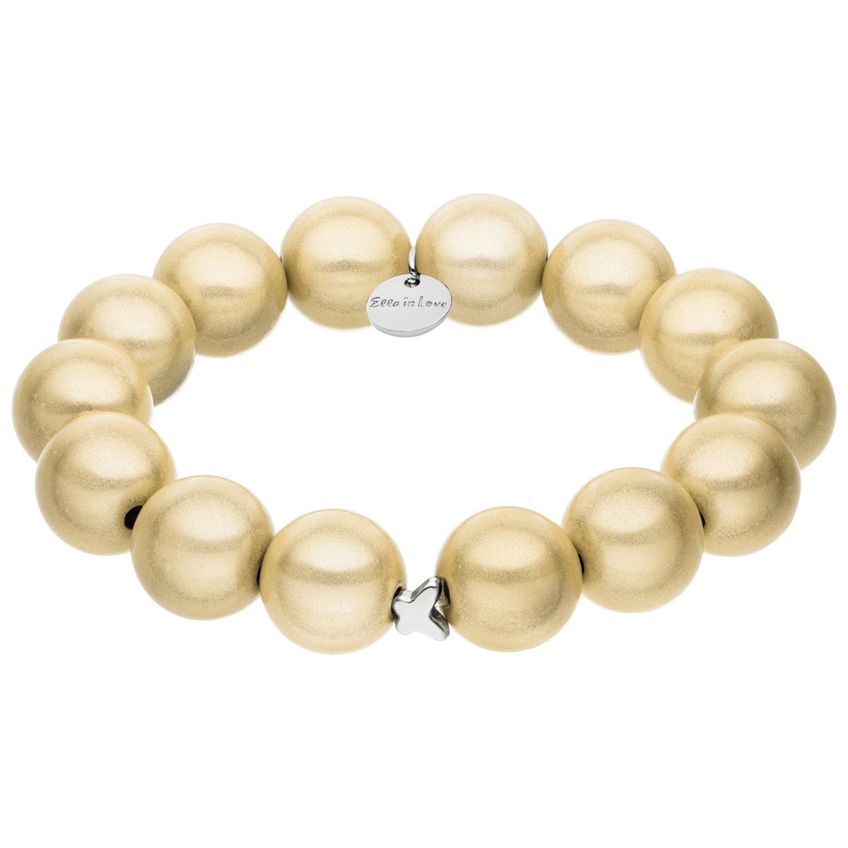 Perlenarmband Champagner