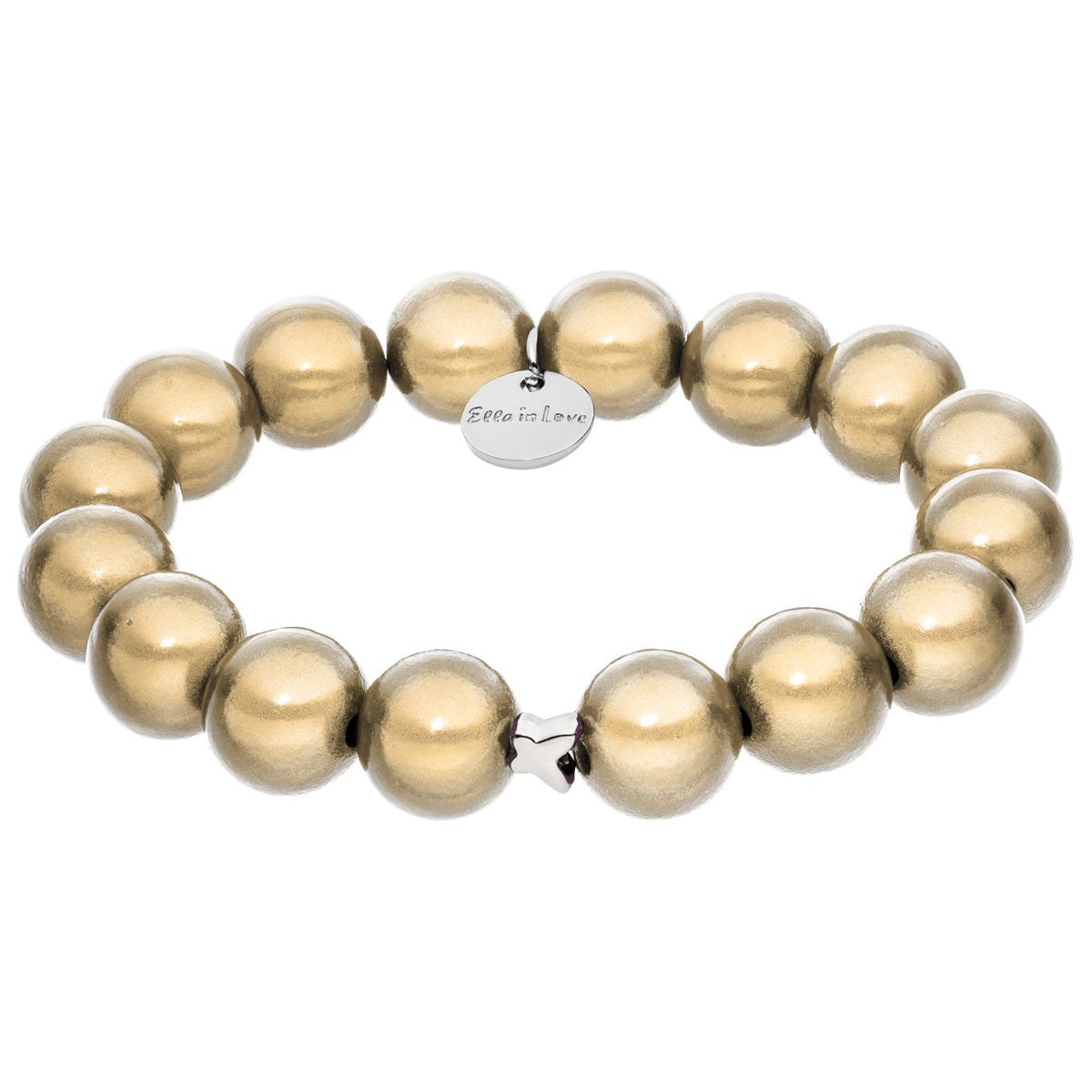 Perlenarmband Champagner