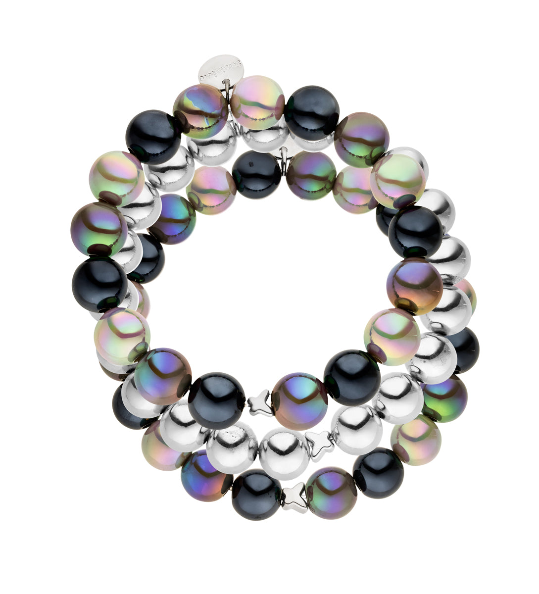 Armband Set Midnight Multi Silber