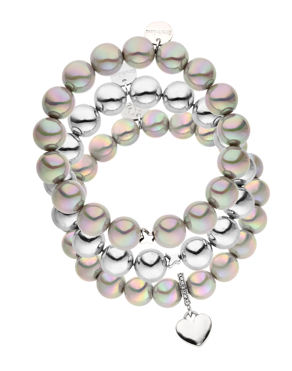 Armband Set Silver Glow Silber