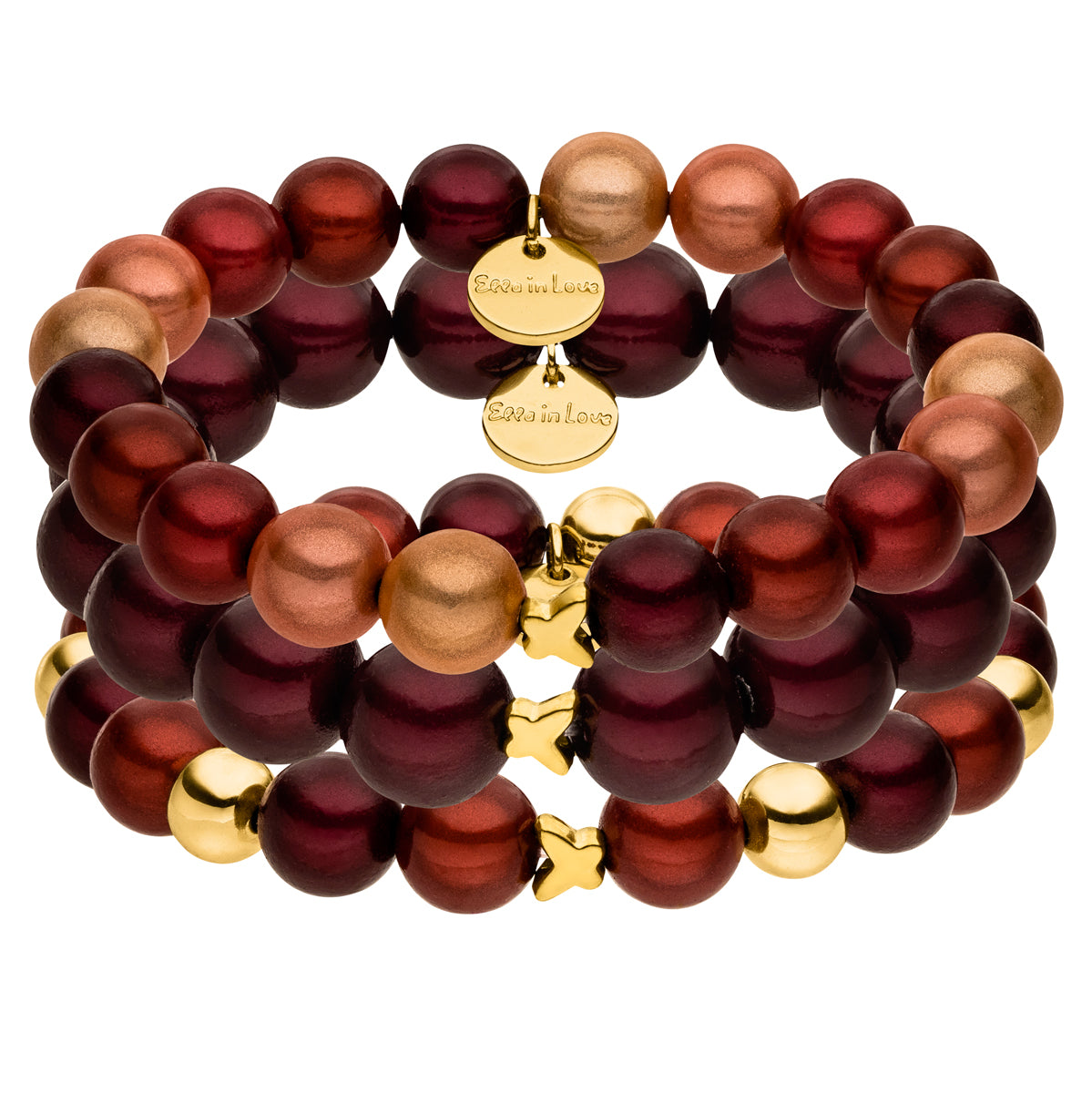 Armband Set Burgundy Rouge Deluxe
