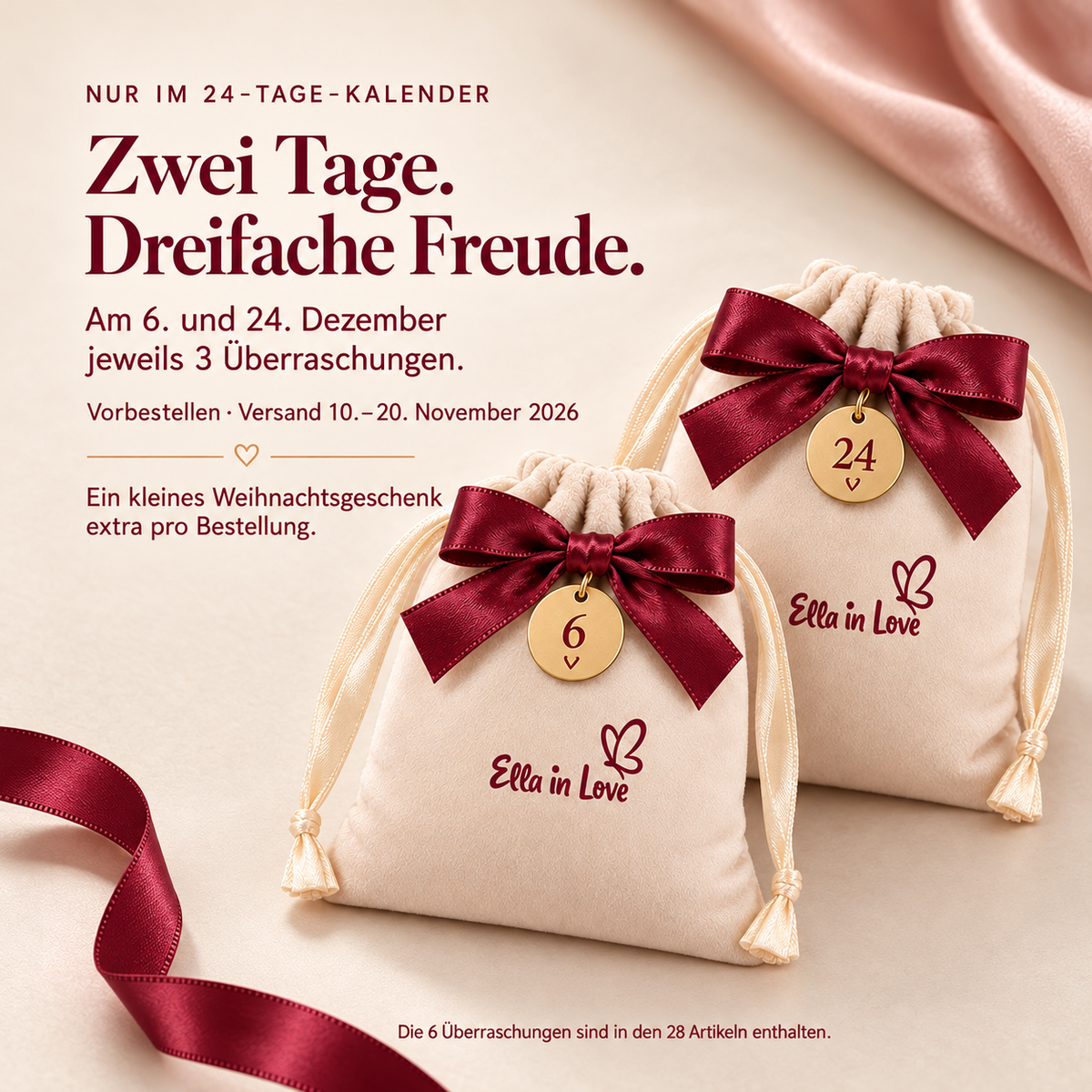 Ella in Love Schmuck-Adventskalender Deluxe – 28 Lieblingsstücke