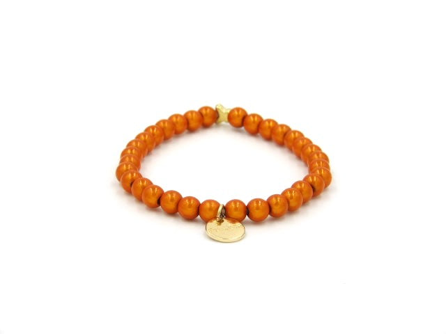 Orange Perlenarmband mini